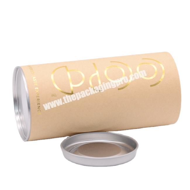 New Eco Friendly Biodegradable Food Packaging Custom Printing LOGO Aluminium Foil Paper Tube for Powder Tea Chocolate