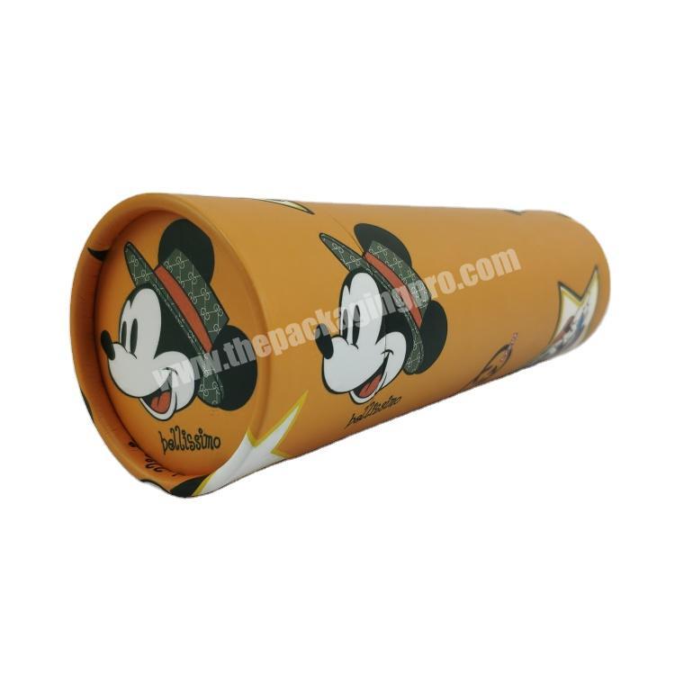 Wholesale customization plain paper tube brown kraft paper box