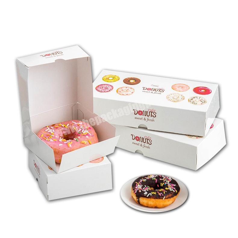 Wholesale food grade doughnut paper box customized egg tart packaging box
