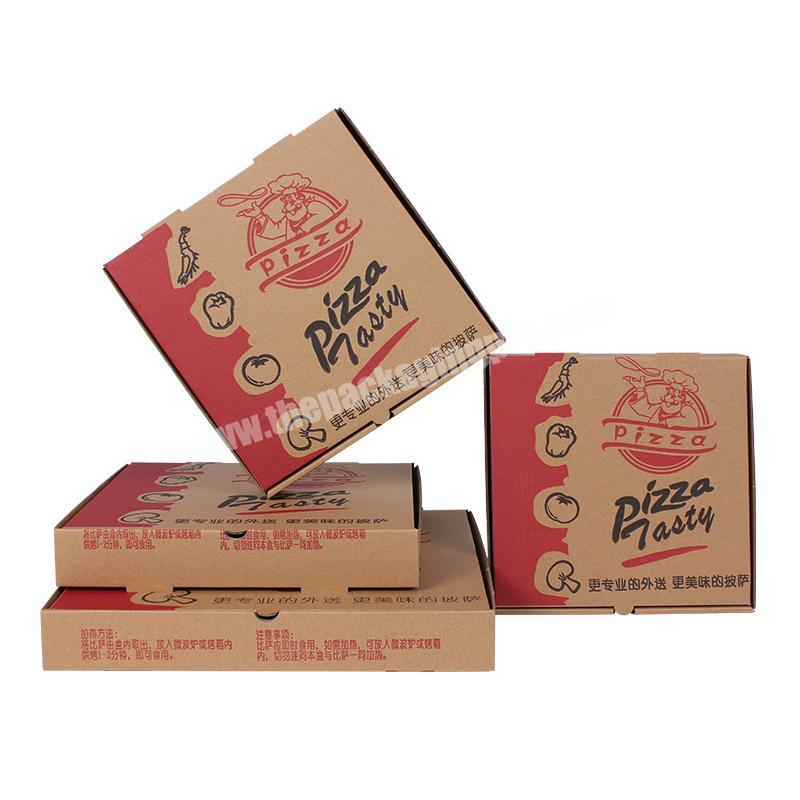 Wholesale high quality cheap custom logo portable reusable corrugated delivery pizza box