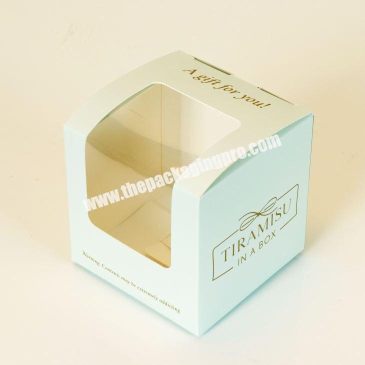 Wholesale Takeaway Transparent Cake Paper Gift Box cupcake boxes with window