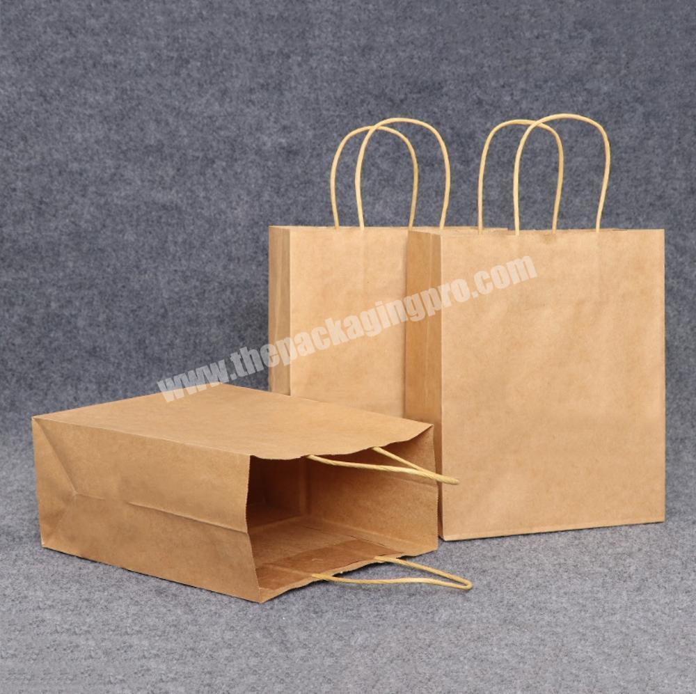 Wholesale hot sale custom logo printing size brown kraft paper bag