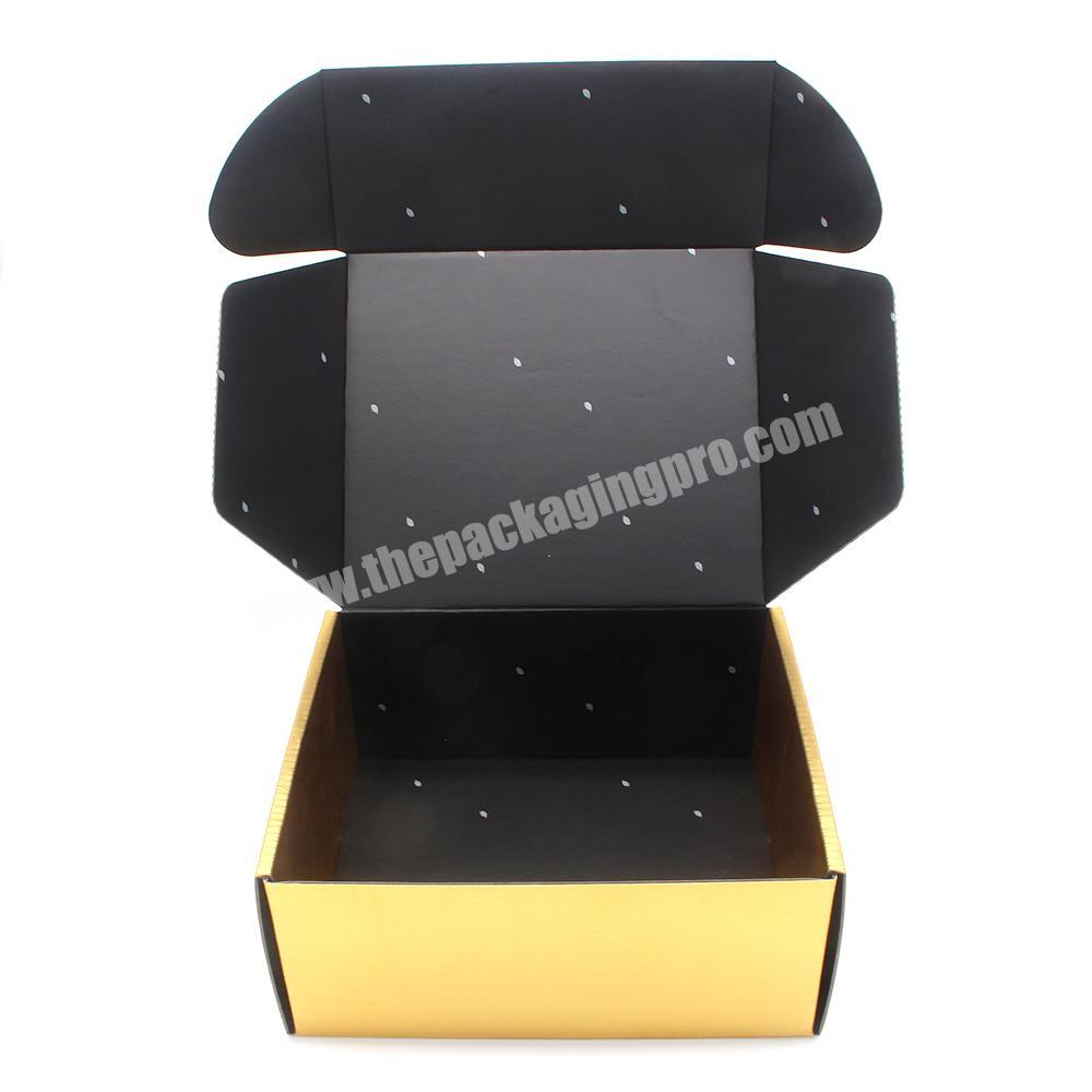 Wholesale large black gold folding shoe box with custom logo