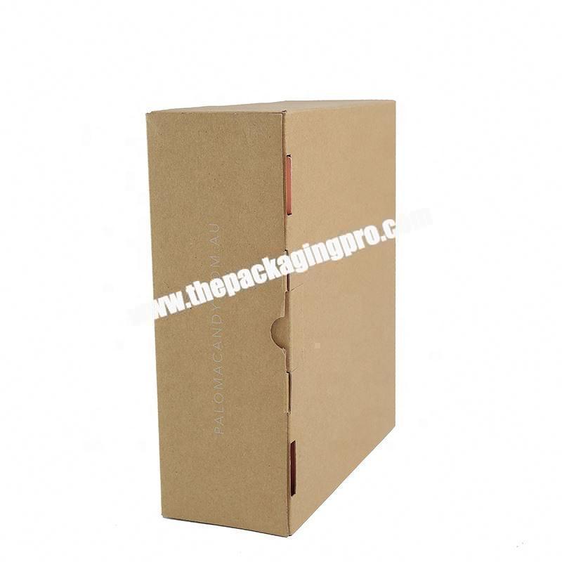 Recycle brown kraft skin care corrugated paper mailer box with logo