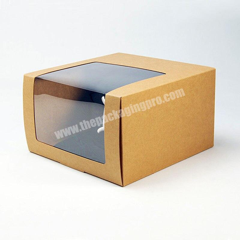 Wholesale square baseball cap packing paper hat boxes with clear window