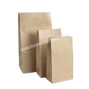 Wholesale wholesale custom eco-friendly brown kraft bags with no handle