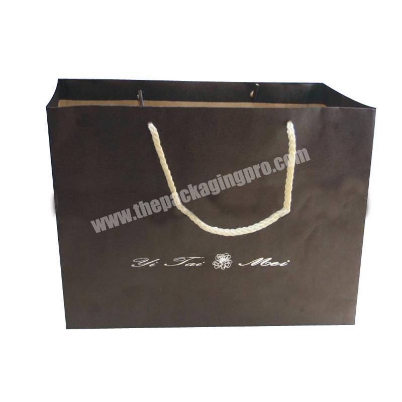 Wholesales black plain shopping bags costume packaging bags with logo