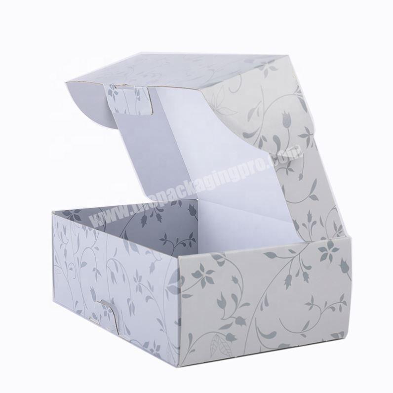 Wholesale hot personalized custom made printing white corrugated paper box