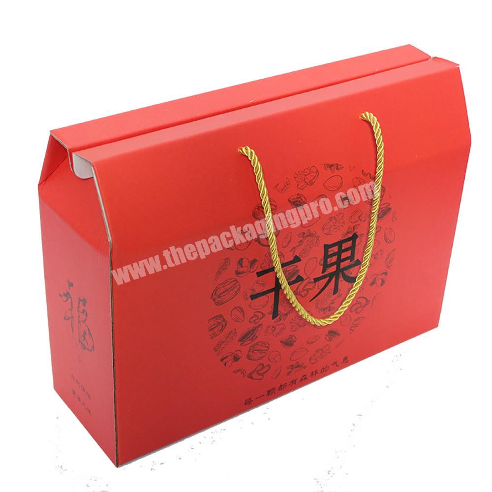 Yongjin Cheap Custom Retail Logo Printed Corrugated Carton Dried Fruit Packaging Box