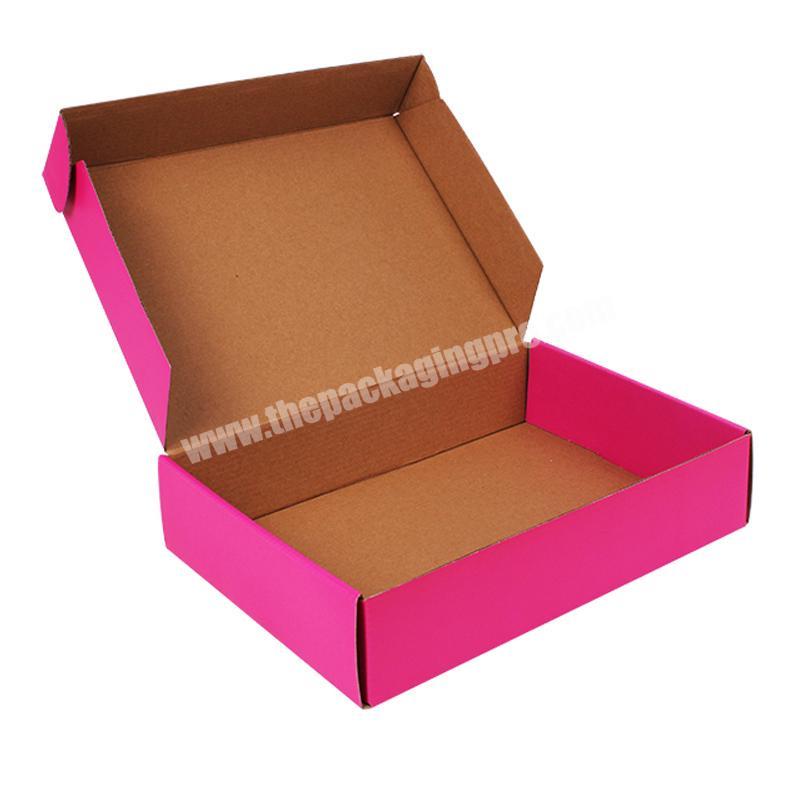 Yongjin Cheap Recycled Corrugated Ecommerce Shipping Packaging Custom Printed Foldable Hard Tuck Top Box Natural Postal Box