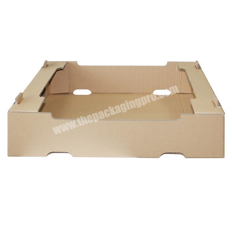 Yongjin China Cardboard Paper Cartons Corrugated Fruit Package Boxes With Windows and Handles