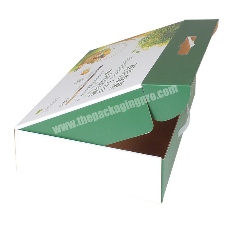 Yongjin China Corrugated Cardboard Paper Boxes Used for Fruit Packaging with Handles