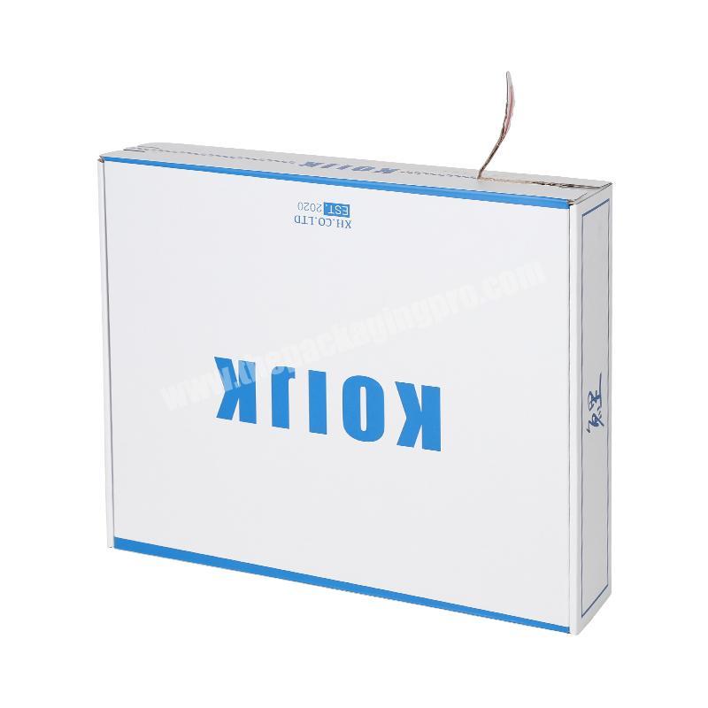 Yongjin Custom Logo Electronics Products Recyclable Corrugated Board Cardboard Packaging Box With Zipper