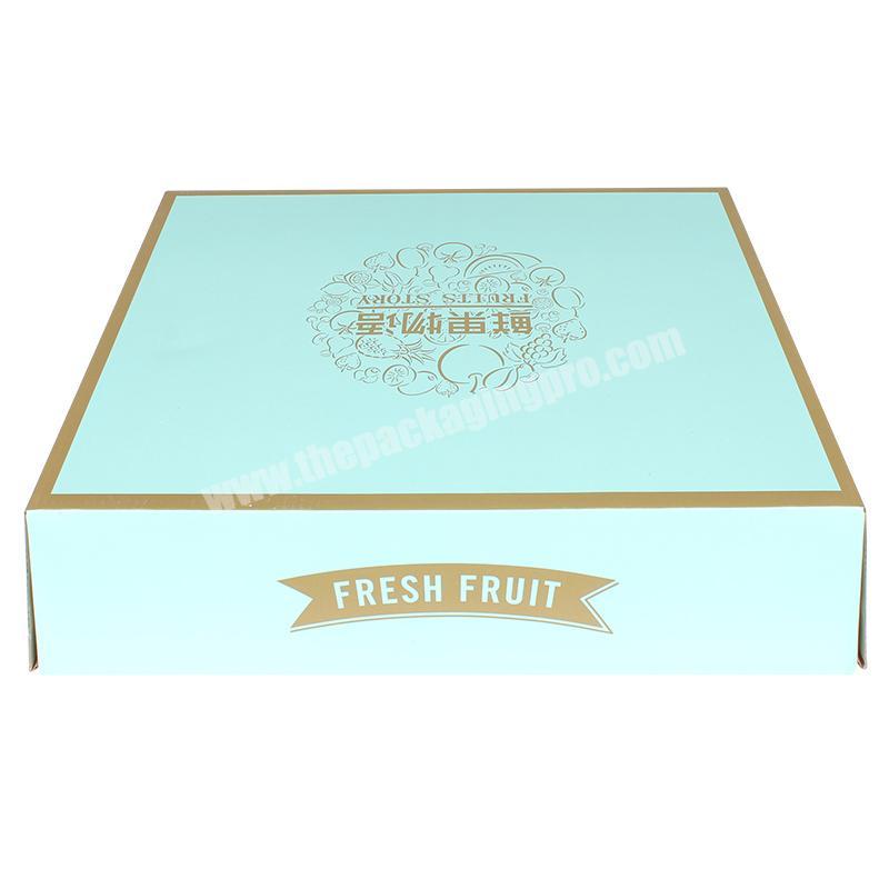 Yongjin Custom Paper Corrugated Cardboard Carton blueberry apple Fruits Packaging Boxes With Handle