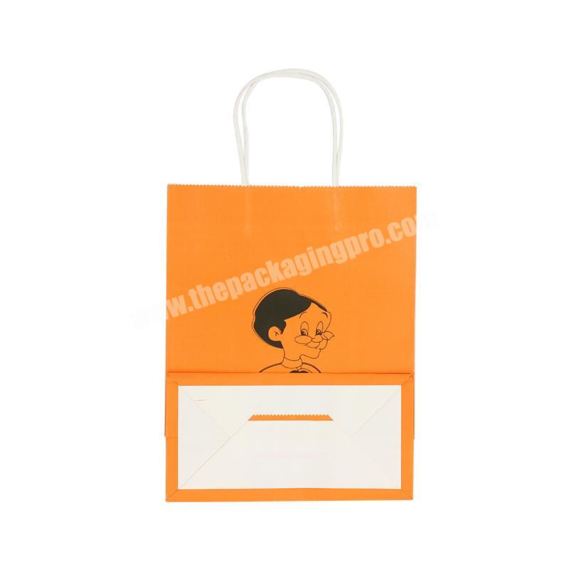 Yongjin Custom printed kraft carrier paper bag factory directly sale bag packaging kraft paper bag