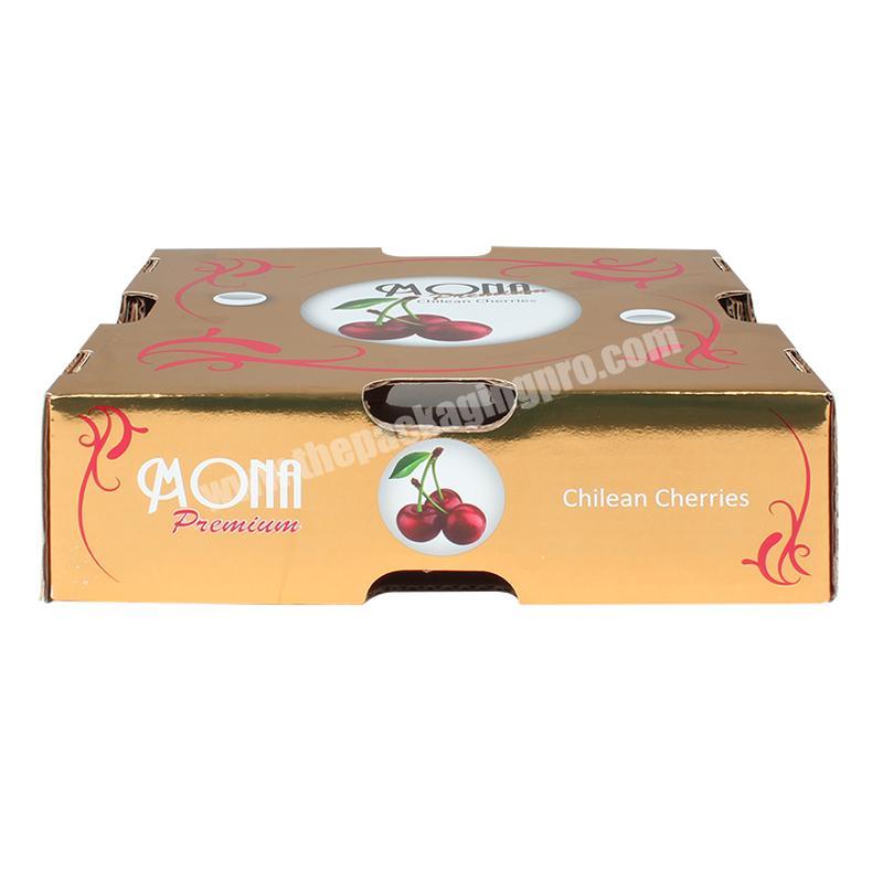 Yongjin Factory Wholesale Specialized Cuboid Fresh Cherry Packaging Corrugated Board Carton Box