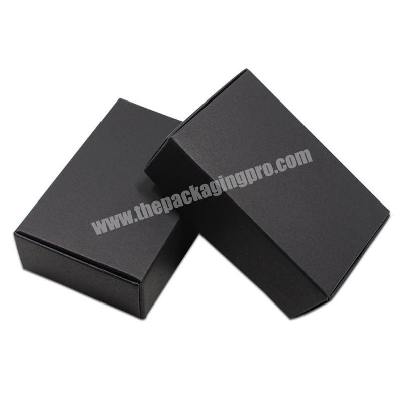 Yongjin Glossy Lamination Custom Printed Empty Black Carton DIY Small Gift Packing Box