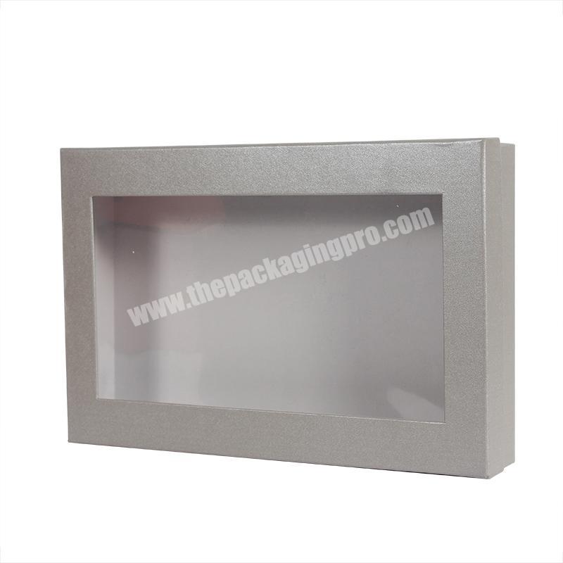 Yongjin OEM custom size kraft paper gift box with transparent pvc window