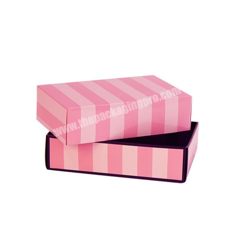 Yongjin Recyclable Custom Logo Printed Folding Flat Pink Paper Corrugated Box For Shipping