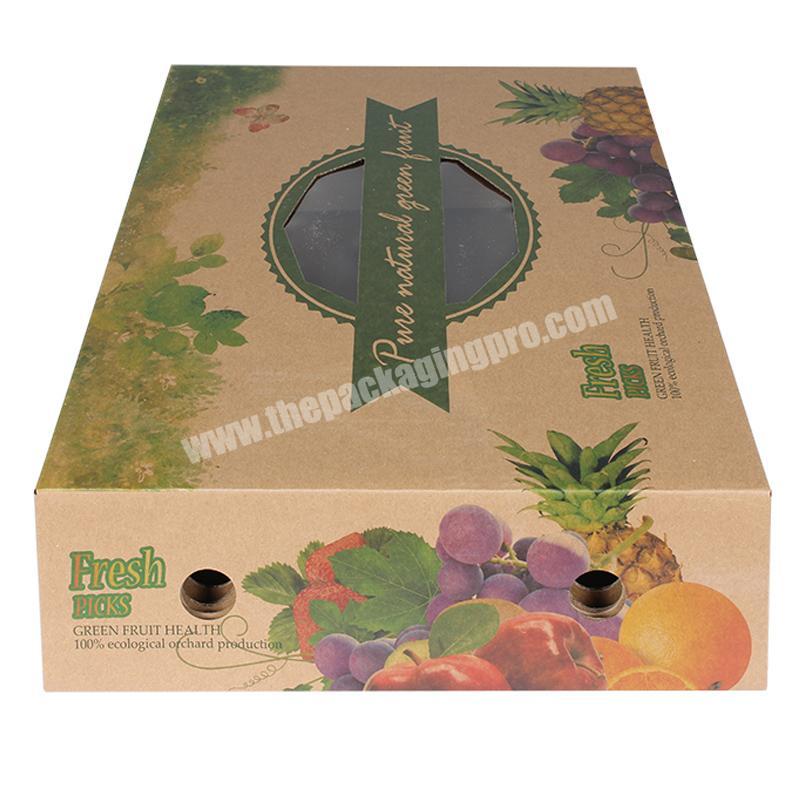 Yongjin Rich Export Experience Low Price Corrugated Shipping Vegetable And Fruit Box For Transport With Lidded And Handle