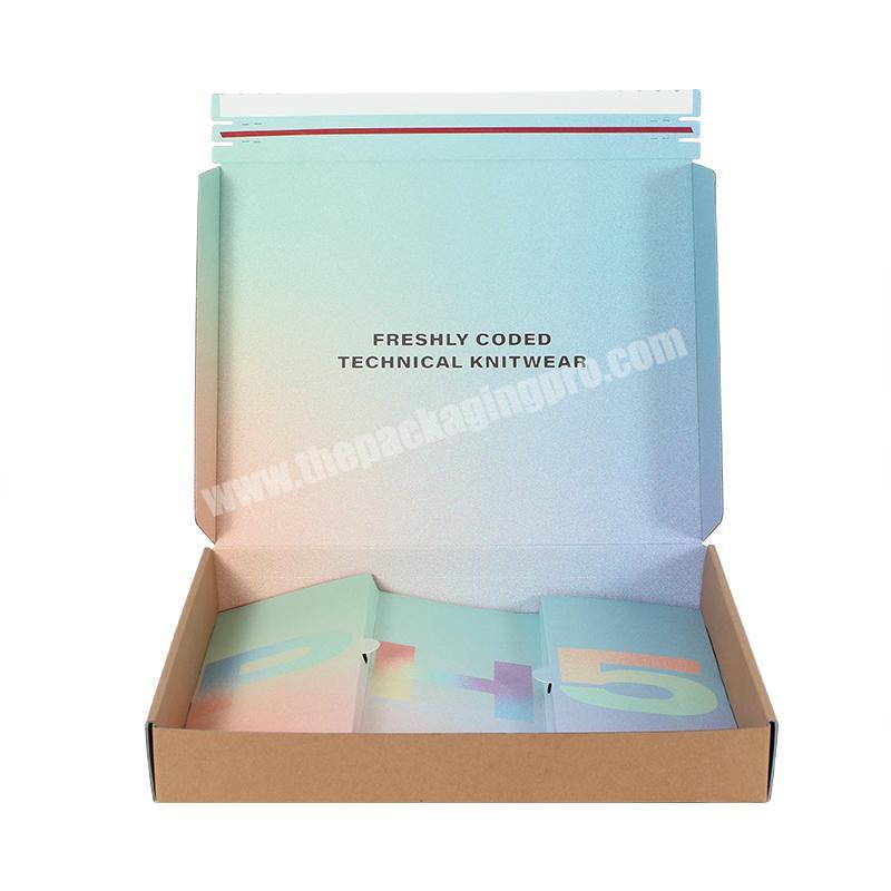 Yongjin customized  paper box cardboard color package packaging clothing knitwear  paper box