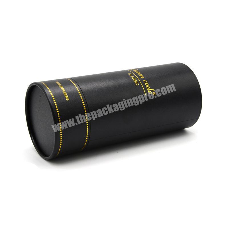 Yongyi 2021 Biodegradable Recycled Custom Made Black Round Kraft Paper Tube Box for Cosmetic Container