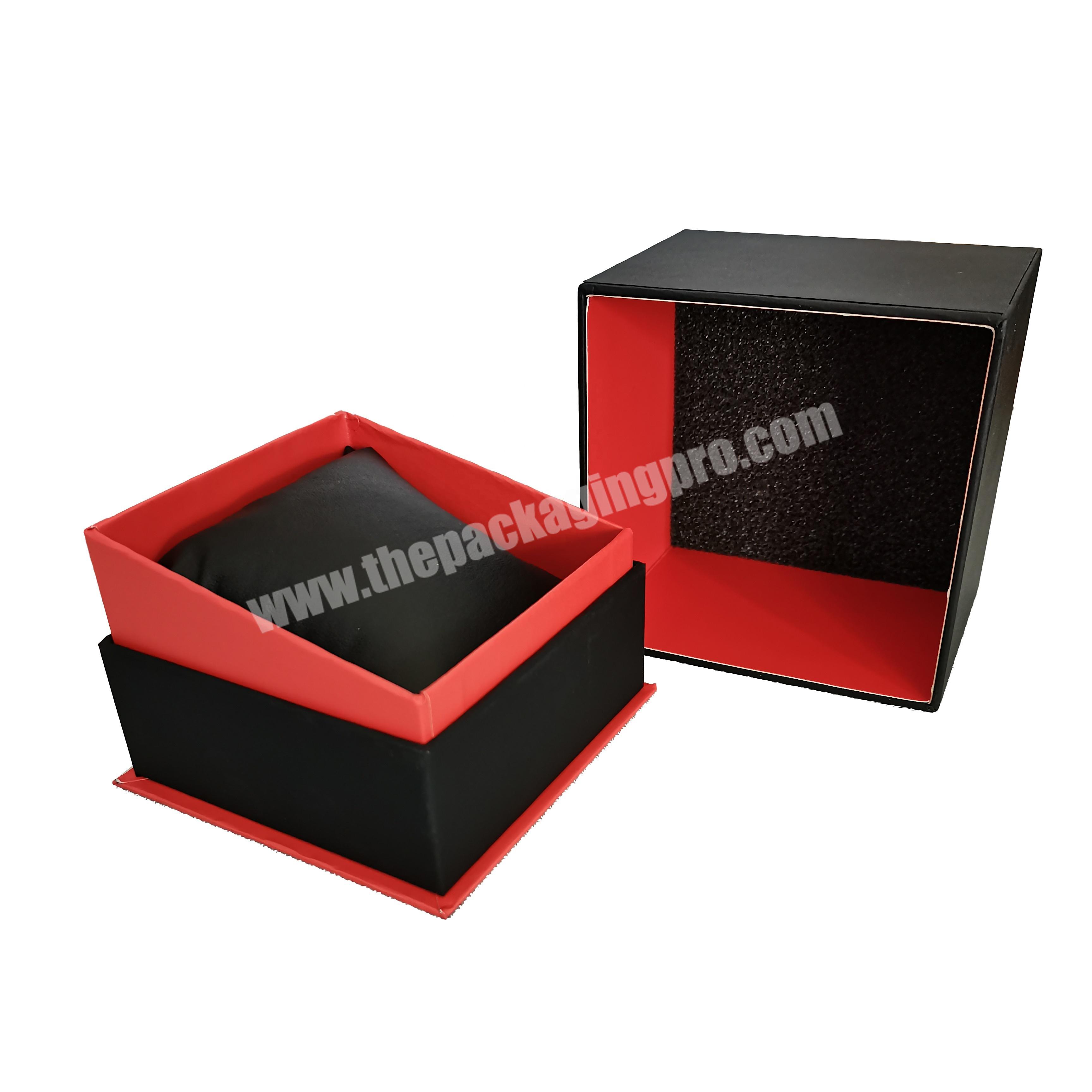 black and red printing two pieces lid off watch box display paperboard watch packaging box