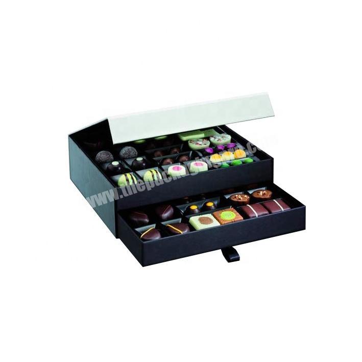 cajas de embalaje personalizadas gift box packaging nama chocolate packaging drawer box with two layers caixa de presente