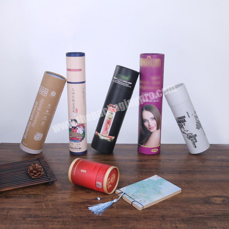 cardboard tea canister kraft cylinder packaging paper tube custom