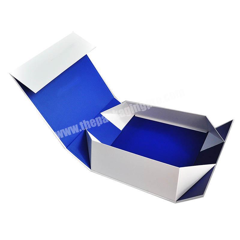 collapsible blue printing magnetic paper paper cardboard gift foldable box