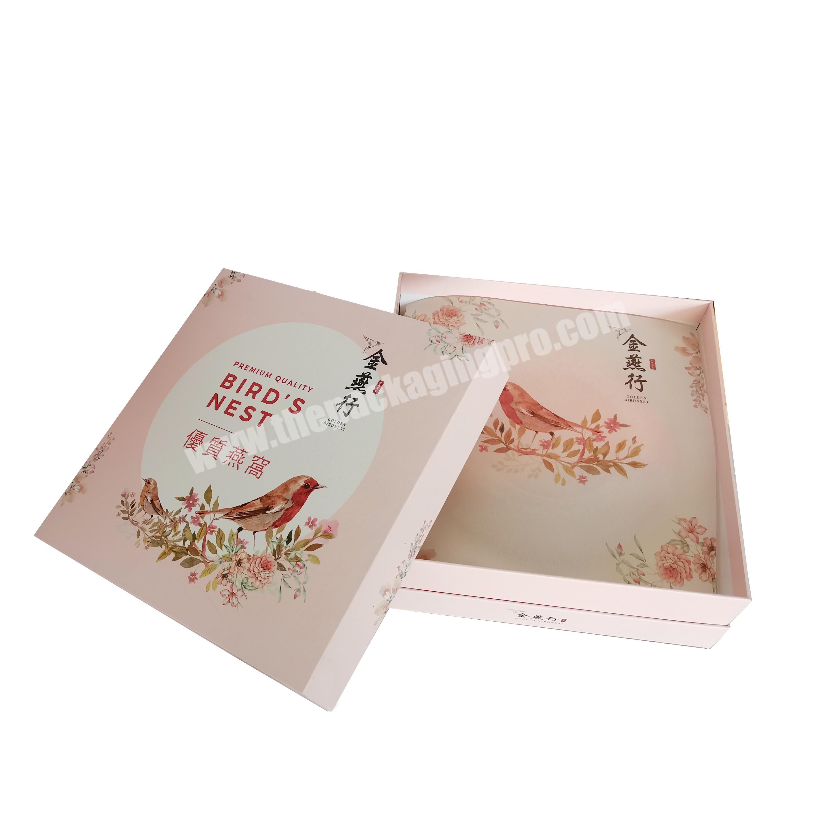 contemporary bird nest packaging colorful lid and base gift Custom 2 piece sturdy paper rigid box