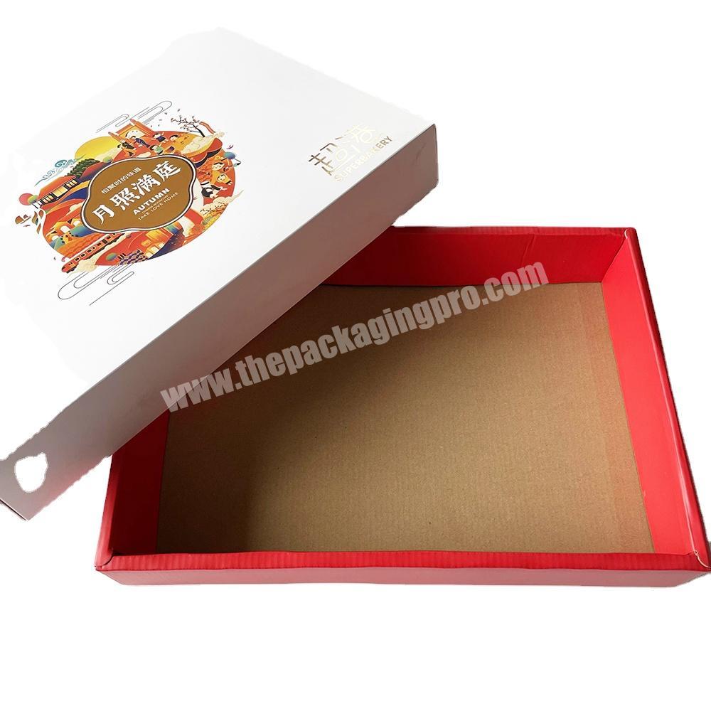 corrugated paper box custom logo printed  food container packaging gift carton