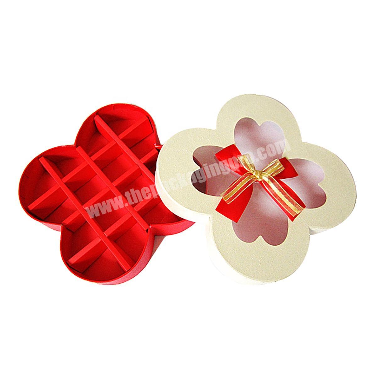 creative abnormal shape fancy chocolate packing eid box wholesale paper gift hard craft divider box cookie box with window