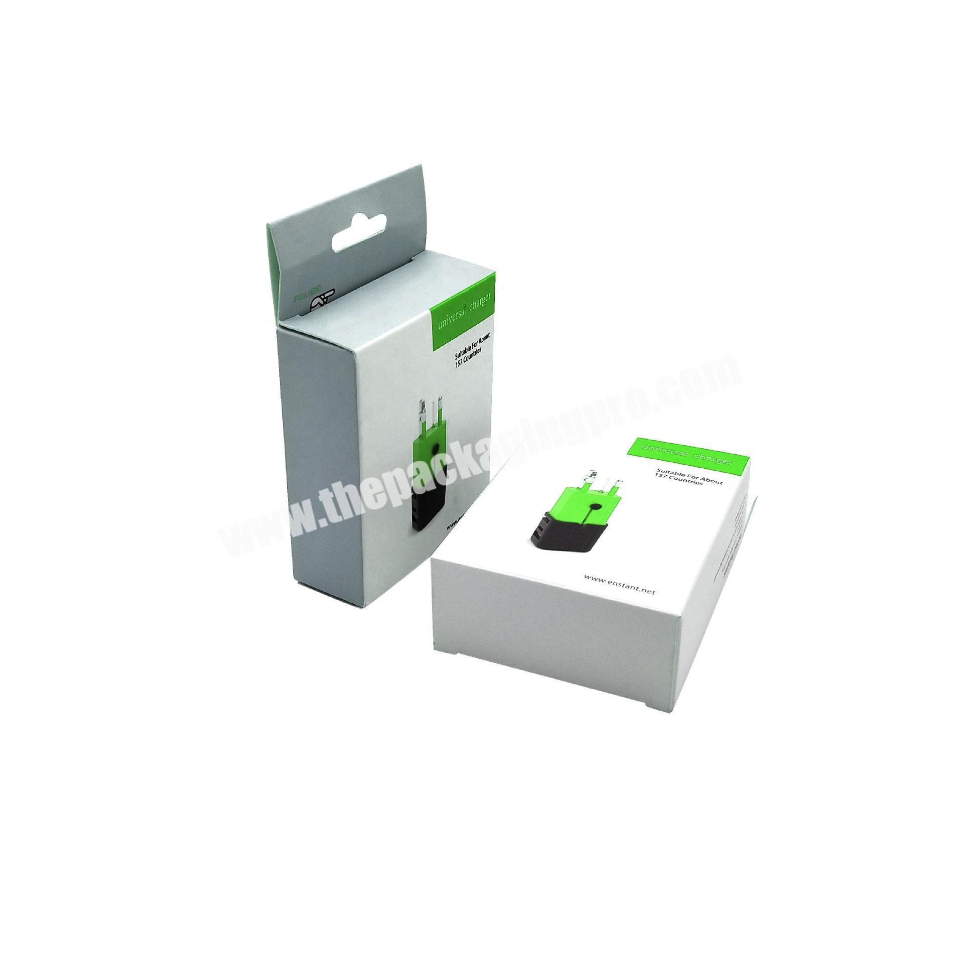custom cheap phone charger packing usb charger box package