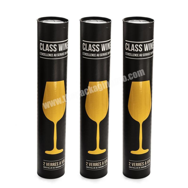 custom colour paper tube wine glass gift tube boxes packaging wholesale