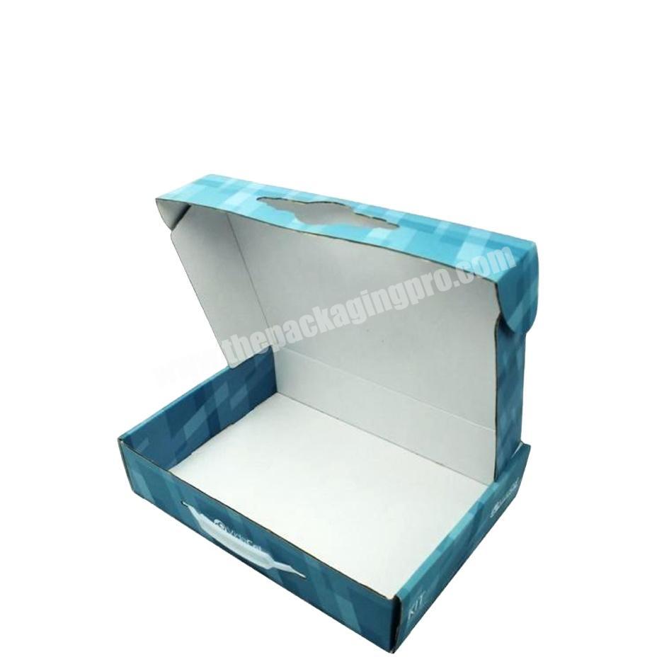 custom corrugated paper quilt bed sheet pillowcase set packaging shipping box with plastic handle