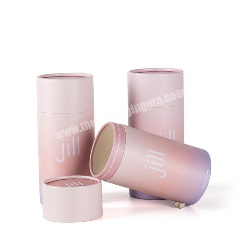 custom cylinder cardboard skin care paper tube packaging kraft tube package