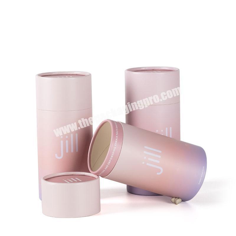 custom cylinder cardboard skin care paper tube packaging kraft tube package