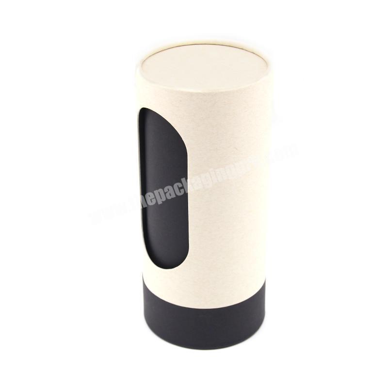 custom cylinder paper private label beauty round skincare gift box With the display window t shirt cardboard tube packaging