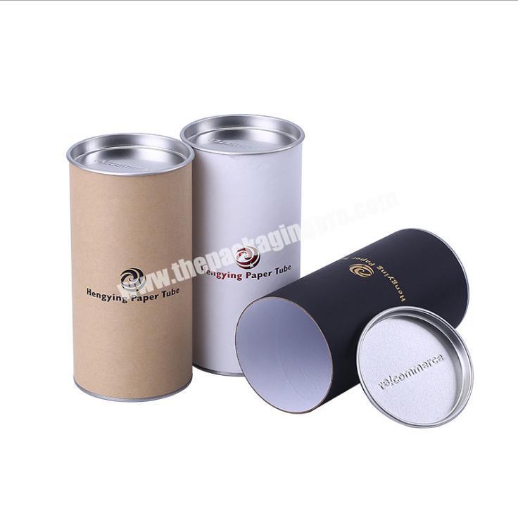 custom cylinder round luxury whisky box packaging with metal lids