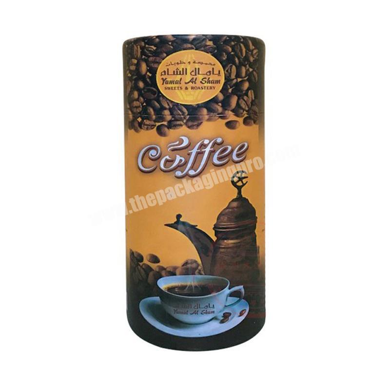 custom eco friendly cardboard cylinder coffee bean packing tubes