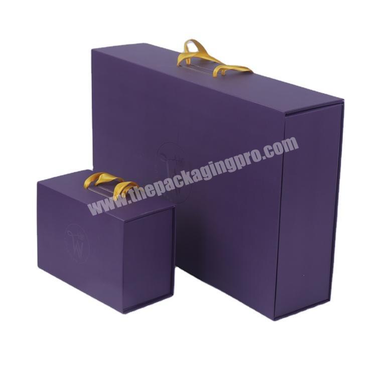 Custom logo cardboard folding packaging gift boxes luxury for woman handbags / clothes fashion
