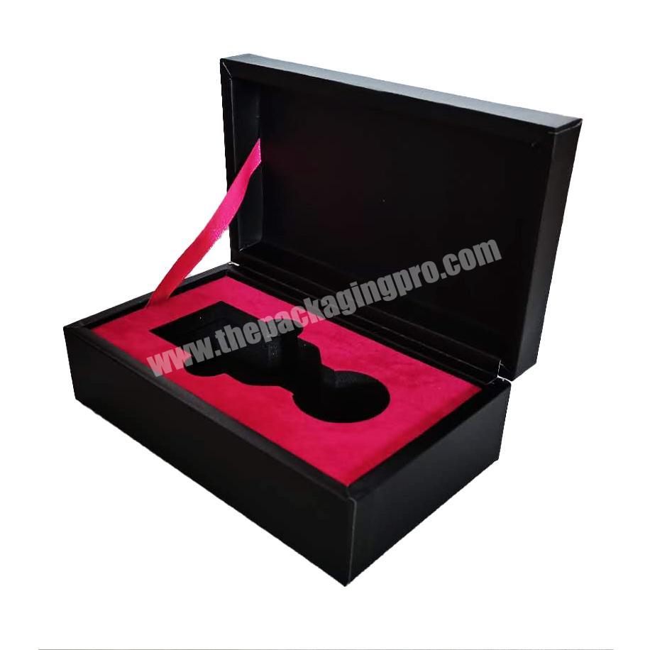 custom logo black premium quality presentation perfume packaging box