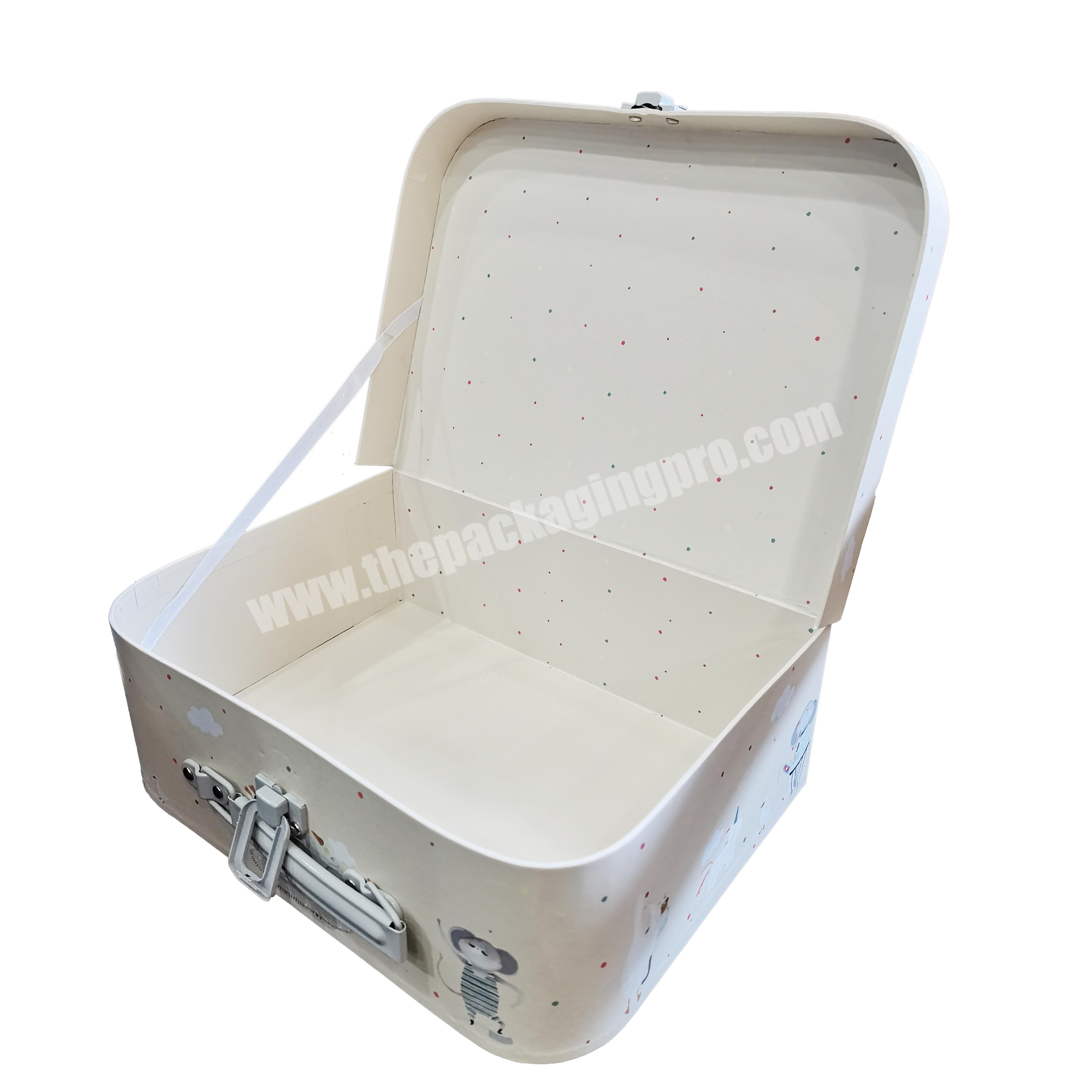custom logo empty printing suitcase storage packaging container box