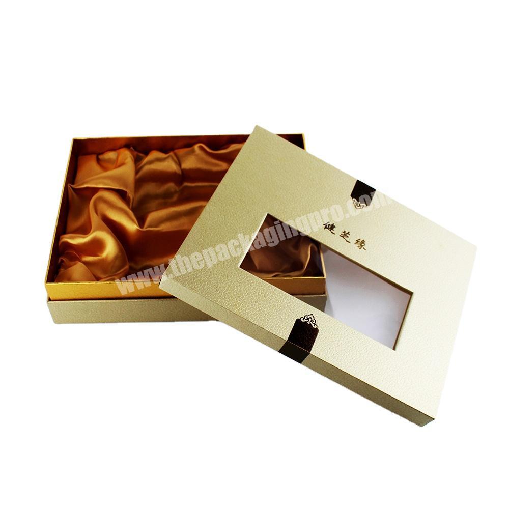 custom logo paperboard two piece stain health care gold foil paper packaging gift box