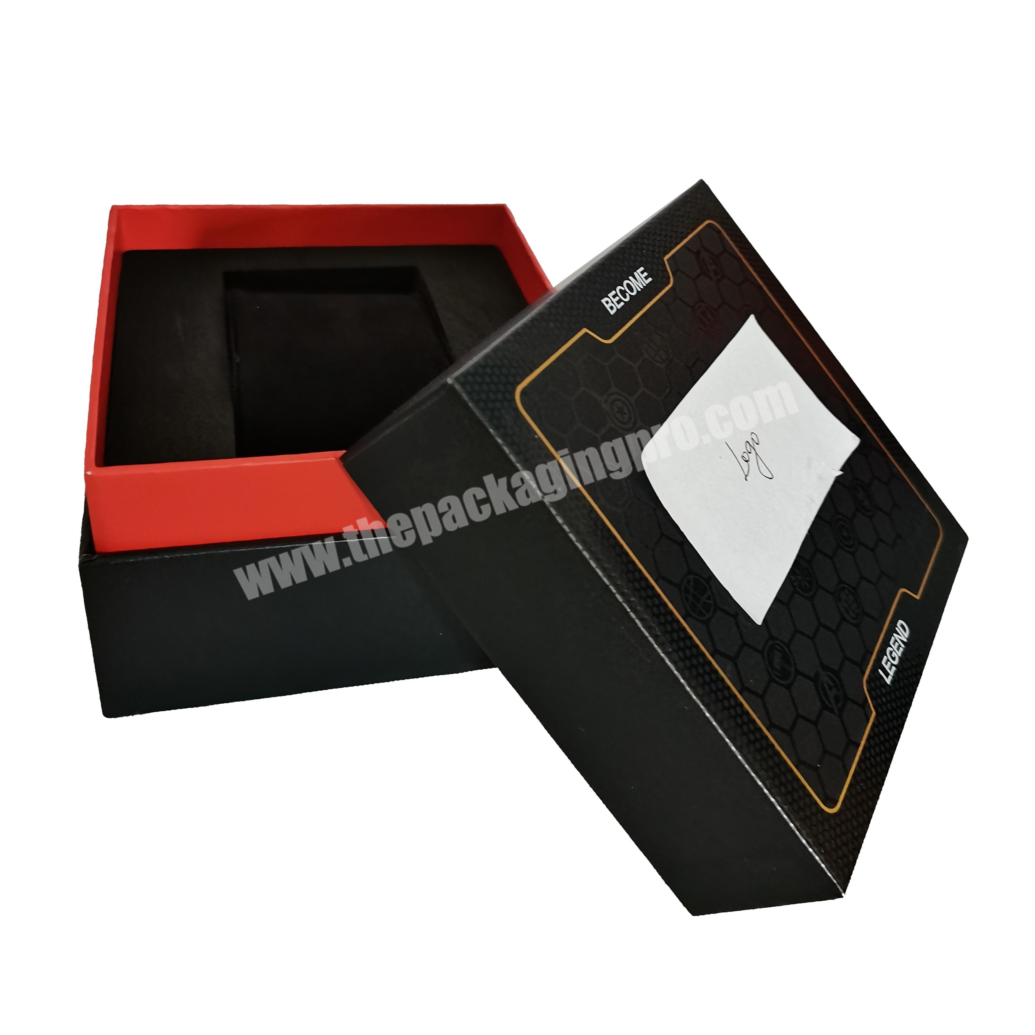 custom logo spot UV holographic foil stamping printing paperboard watch box