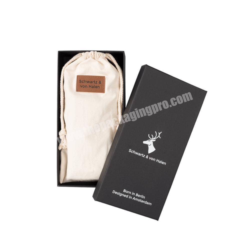 custom luxury paper rigid leather product box with logo