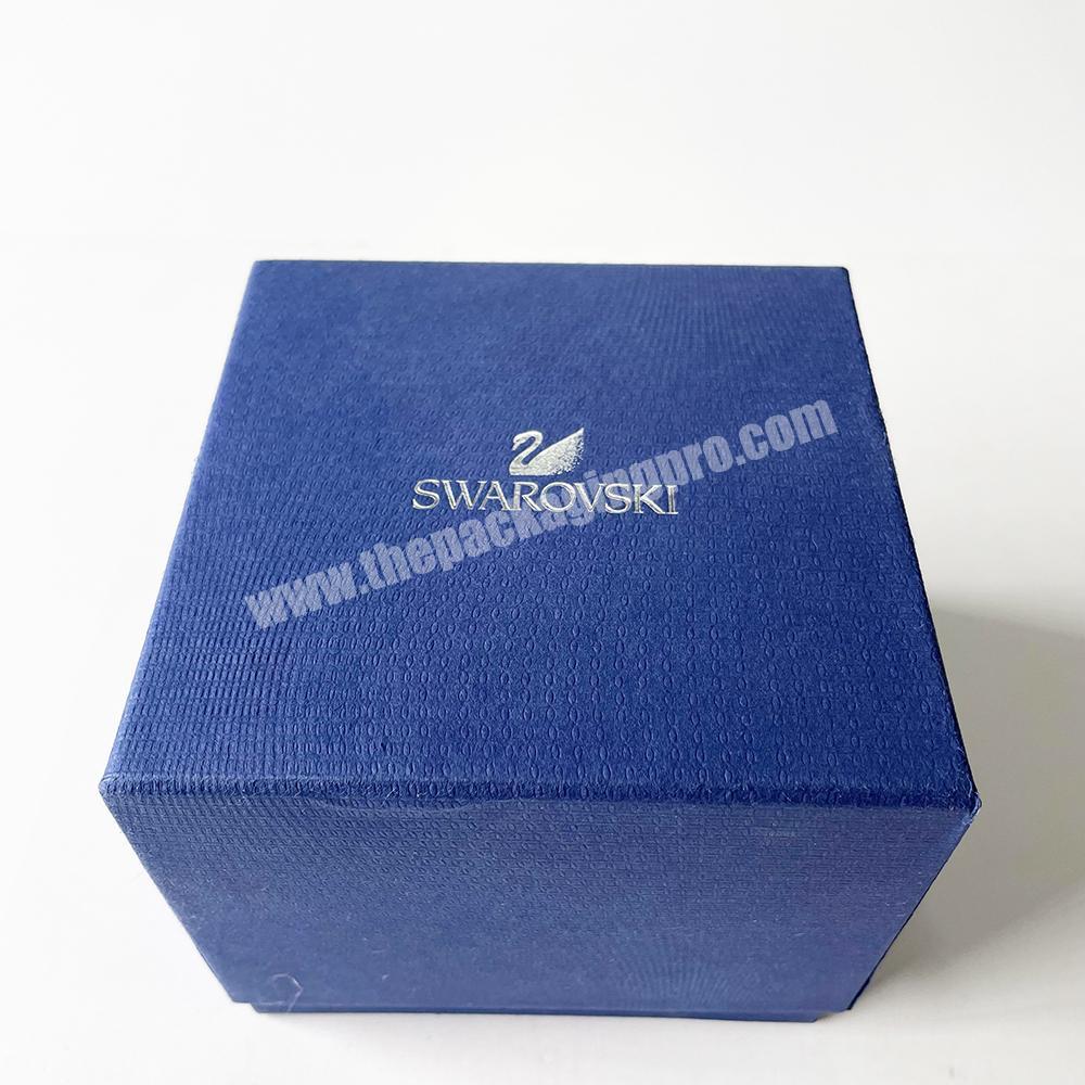 eco-friendly manufacture wholesale custom logo printing pure color jewelry packaging paper box with lining