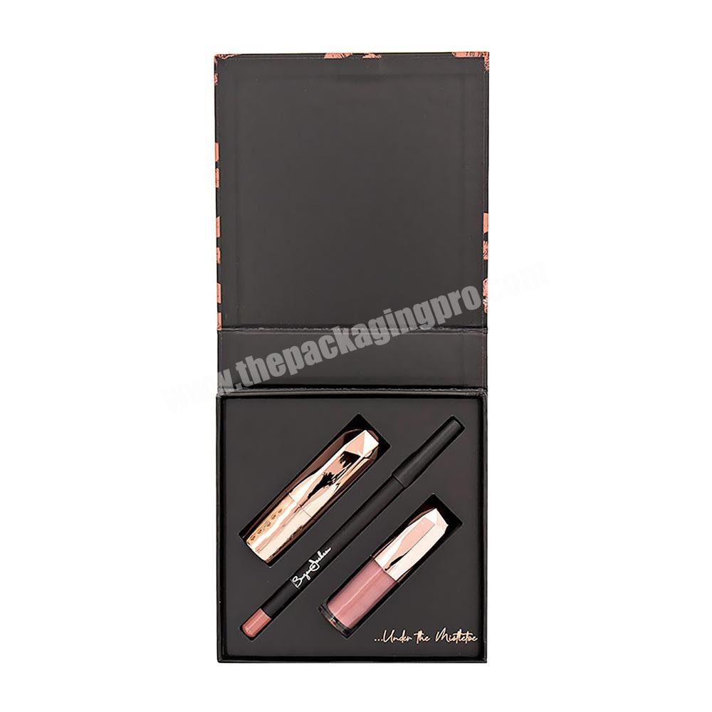 custom paper magnetic mini box for lipgloss packaging