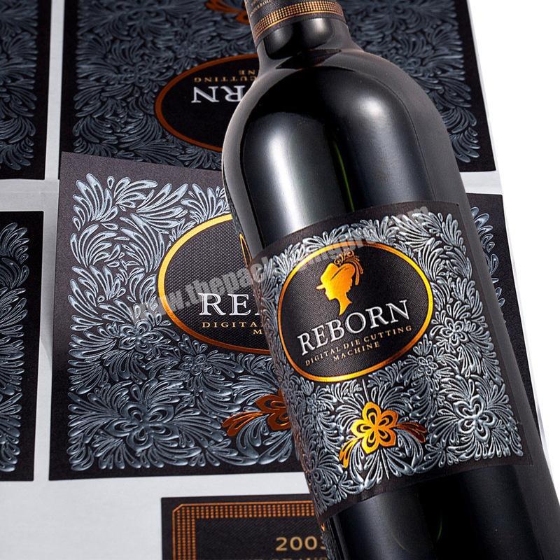 custom private label wine label wine bottle label with foil printing